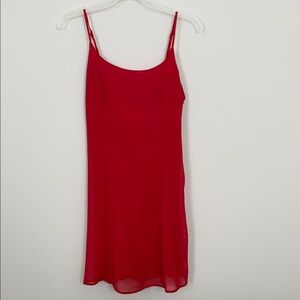 Simple Red Slip Dress